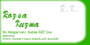 rozsa kuzma business card